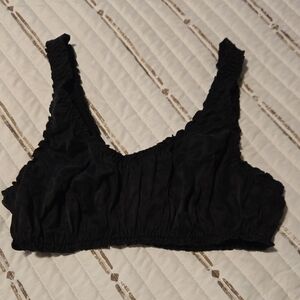 Lunya Black 100% Washable Silk Bralette